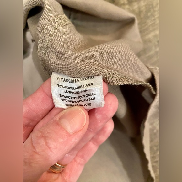 Rare sleeveless dress tunic asymmetrical Small Wool Asian Fashion designer - Picture 4 of 8